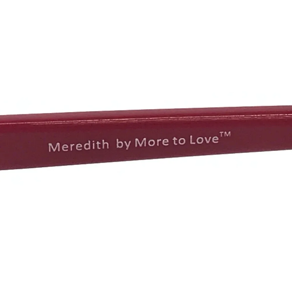 More to Love Eyeglasses Frames Meredith 1115 Black Red Cat Eye 56-17-140